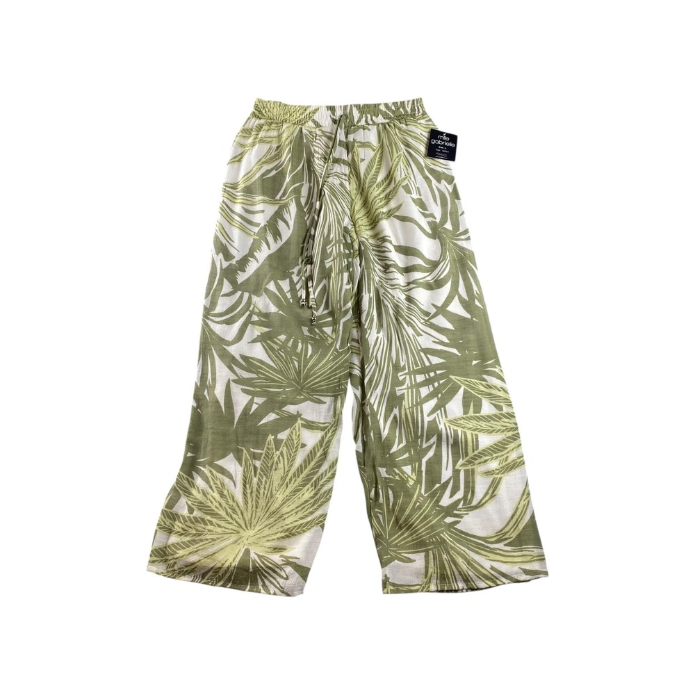Mille‎ Gabrielle Wide Leg Palm Leaf Print Casual Pants Women's Size L